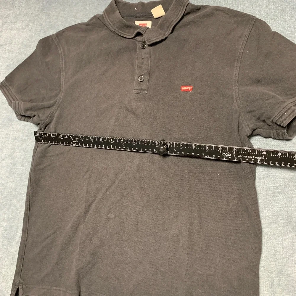 Levi's Polo Shirt Mens Large Black Golf Performance Short Sleeve Golf Tennis